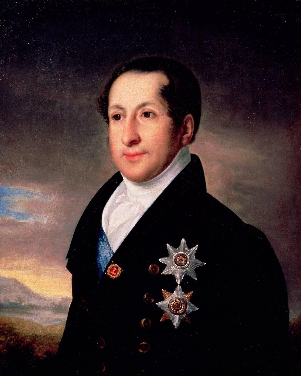 صورة للأمير سيرج جوليتسين (1774-1859) ، بريد 1828 بواسطة فاسيلي أندرييفيتش تروبينين