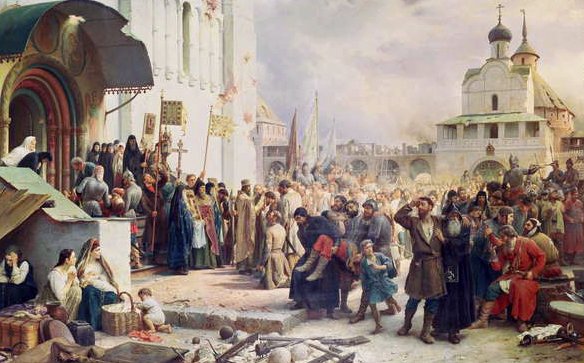 حصار دير الثالوث سرجيوس 1608-10 ، 1891 بواسطة Vasili Vasilievich Vereshchagin