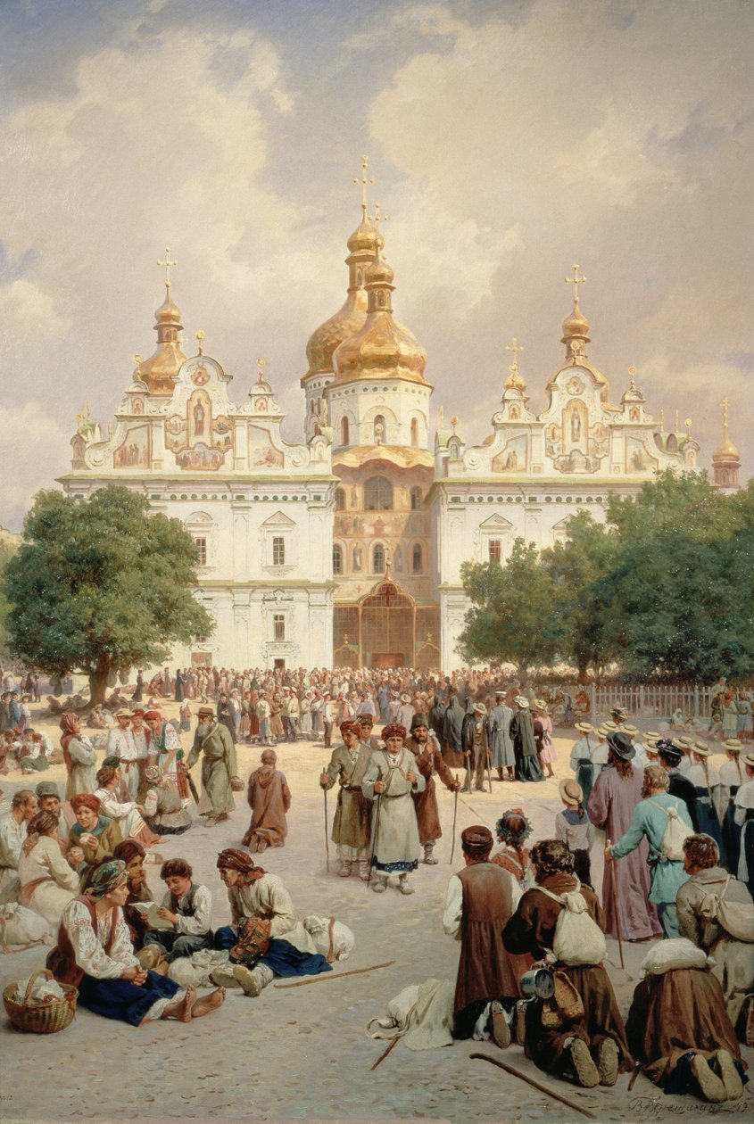 الكنيسة الكبرى في كييفو - بيشيرسكايا لافرا في كييف ، 1905 بواسطة Vasili Vasilievich Vereshchagin