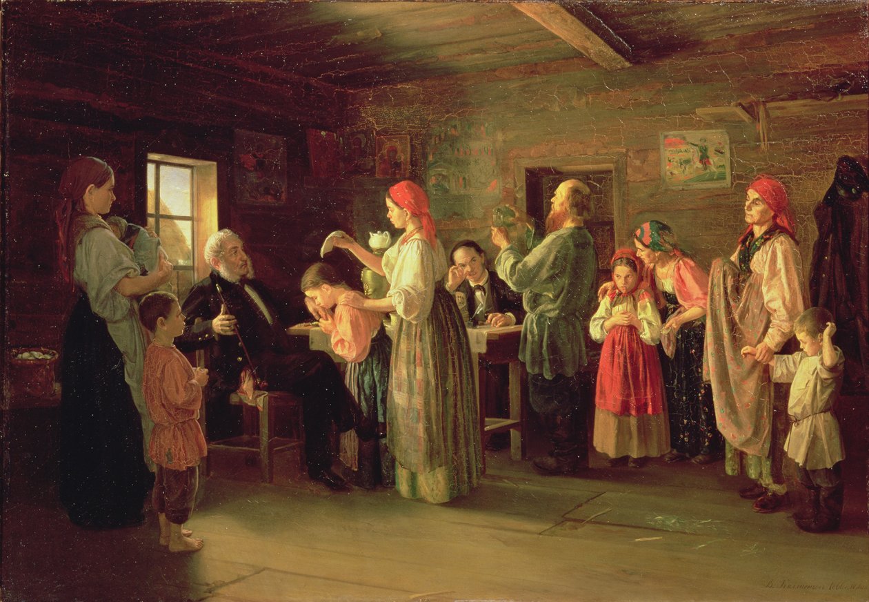 تفتيش دار أطفال ، 1866 بواسطة فاسيلي إفيموفيتش كاليستوف