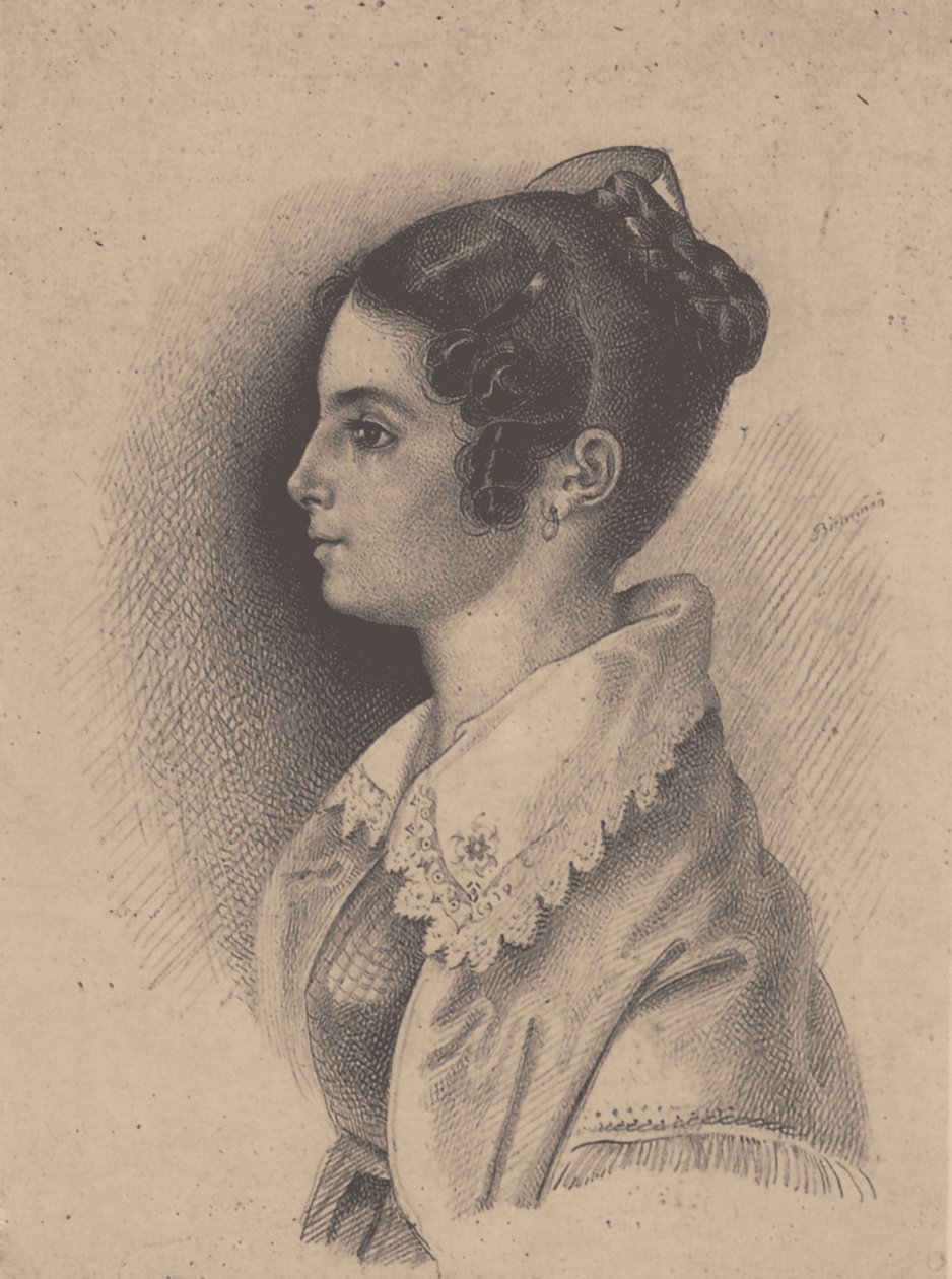 الكونتيسة فيرا فيودوروفنا فيازيمسكايا ، ني جاجارينا 1790-1886 بواسطة فاسيلي فيودوروفيتش بينيمان
