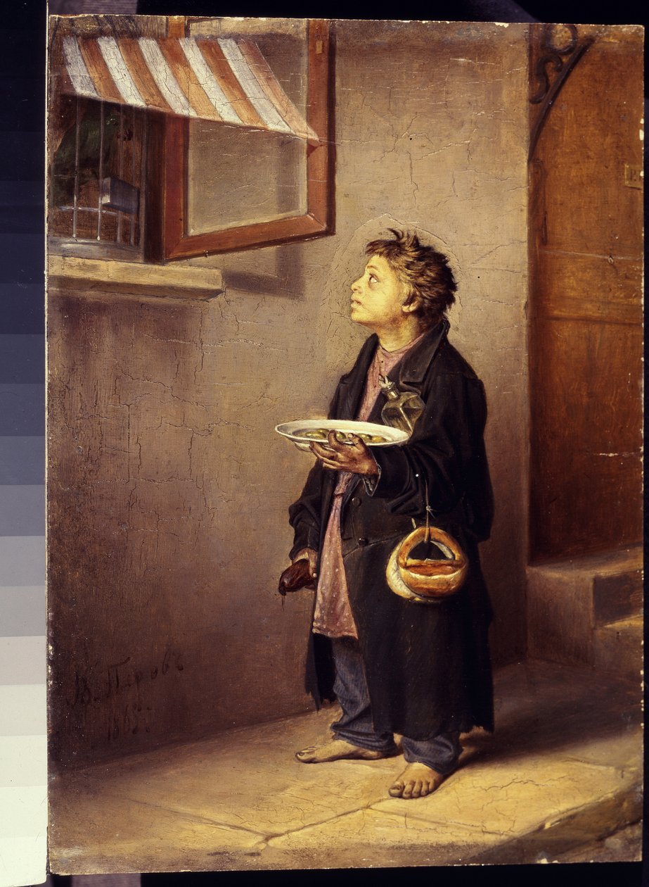 متدرب يراقب ببغاءًا مثل بيروف ، فاسيلي غريغوريفيتش (1834-1882) بواسطة فاسيلي جريجوريفيتش بيروف