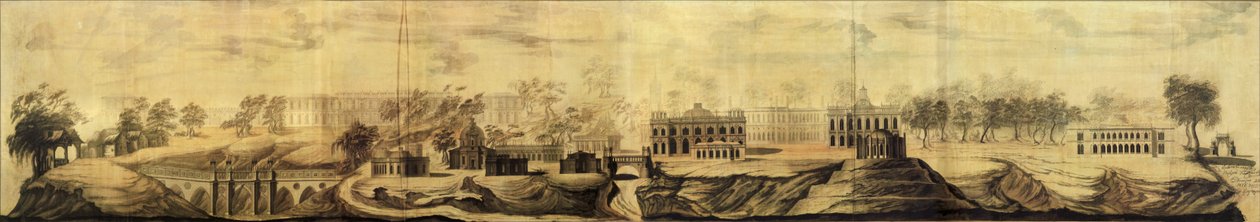 منظر بانورامي لتصميم Tsaritsyno ، 1776 بواسطة فاسيلي إيفانوفيتش بازينوف
