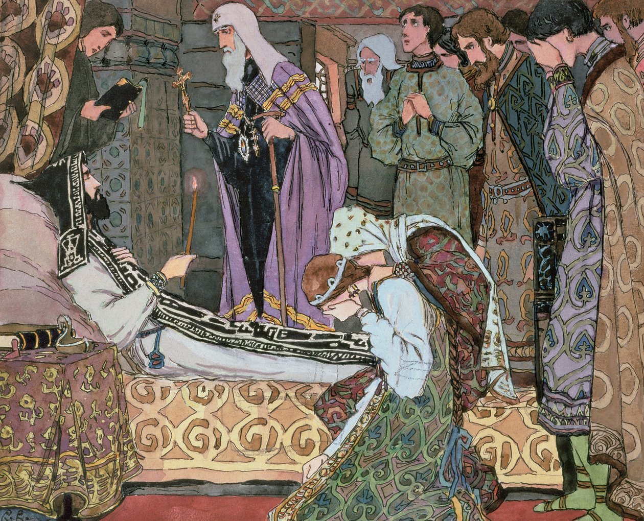 فراش الموت من الدوق الأكبر دميتري دون (1350-89) ، ج .1910 بواسطة فاسيلي فاسيليفيتش فلاديميروف
