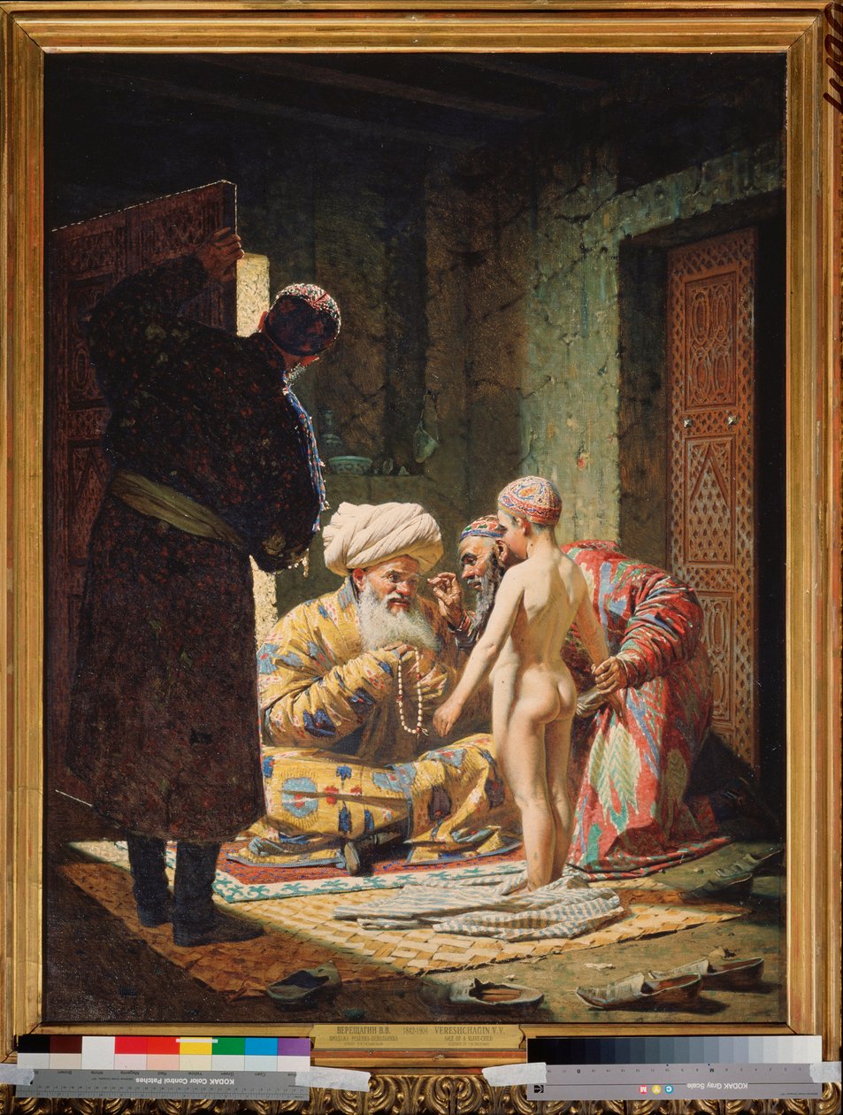 بيع طفل عبد - لوحة لفاسيلي فاسيليفيتش فيريشاجين (فاسيلي فيريشاجين) (1842-1904) ، زيت على قماش بواسطة Vasili Vasilievich Vereshchagin