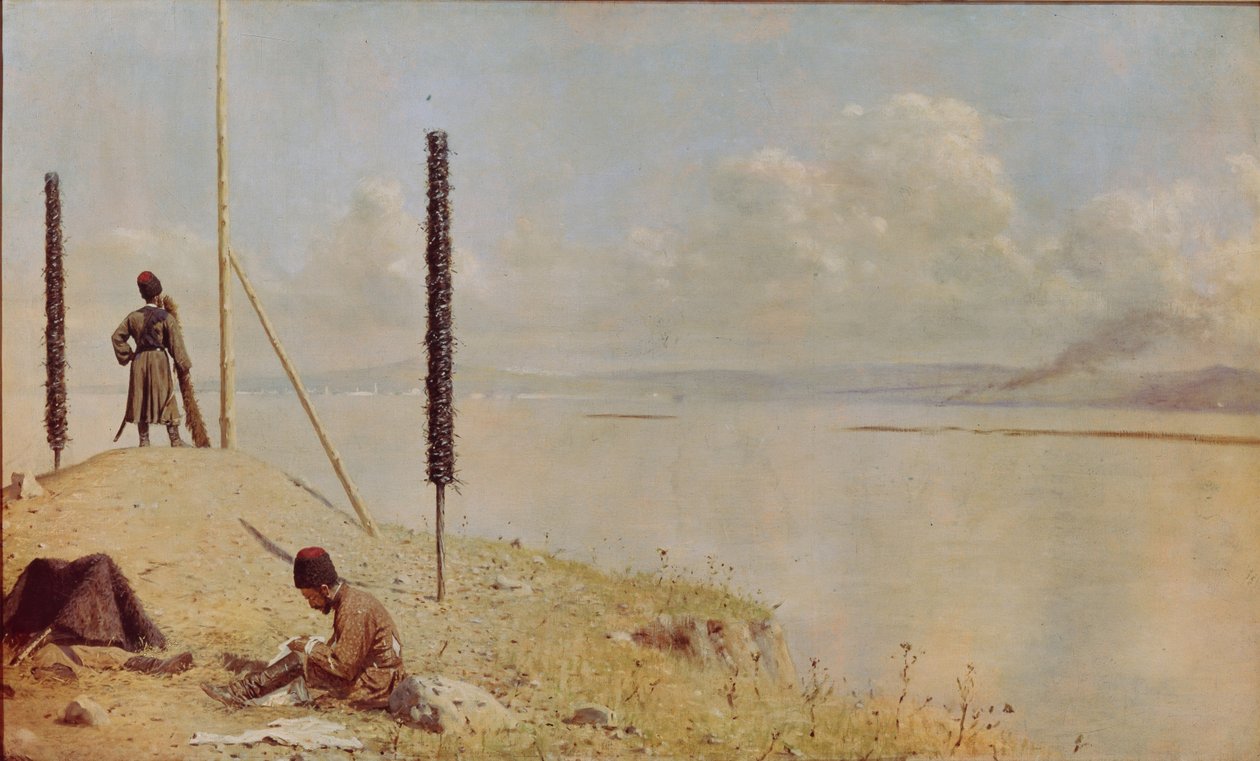 اعتصام على نهر الدانوب ، 1878-1879 بواسطة Vasili Vasilievich Vereshchagin