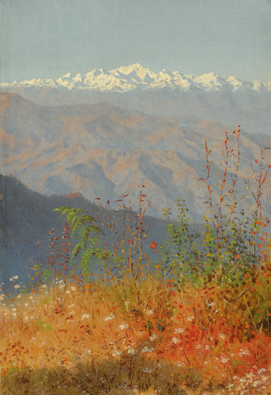 غروب الشمس في جبال الهيمالايا بواسطة Vasili Vasilievich Vereshchagin