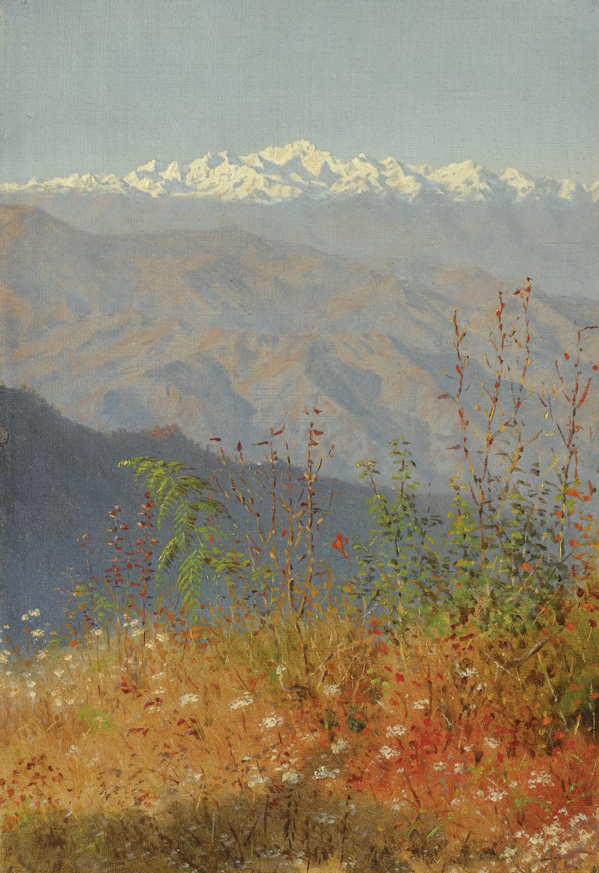 غروب الشمس في جبال الهيمالايا ، 1879 بواسطة Vasili Vasilievich Vereshchagin
