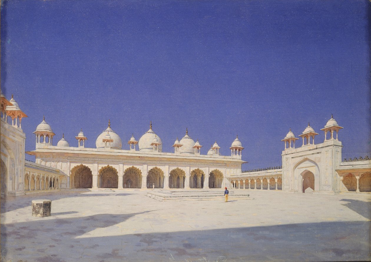 مسجد اللؤلؤة موتي المسجد في حصن أجرا الأحمر ، 1874-1876 بواسطة Vasili Vasilievich Vereshchagin