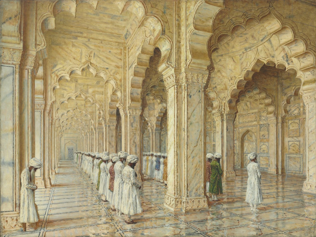 مسجد اللؤلؤة في أغرا ، نهاية 1870- 1880 بواسطة Vasili Vasilievich Vereshchagin