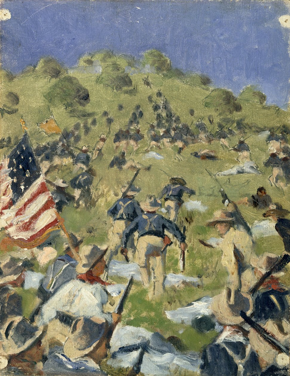 ثيودور روزفلت يأخذ مرتفعات سانت جوان بواسطة Vasili Vasilievich Vereshchagin