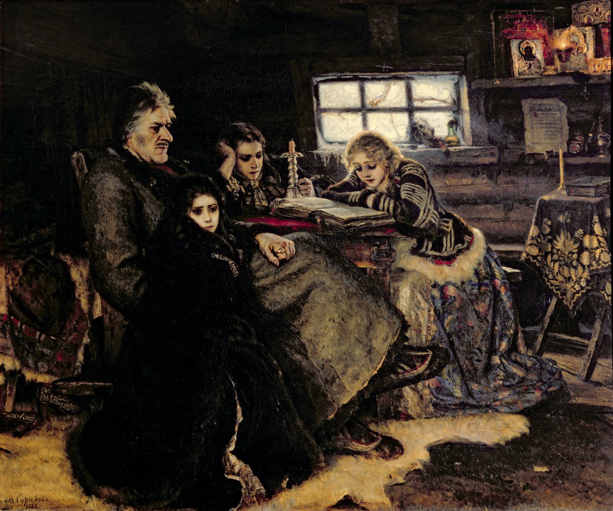 عائلة Menshikov في Beriozovo ، 1883 بواسطة فاسيليج إيفانوفيتش سوريكوف