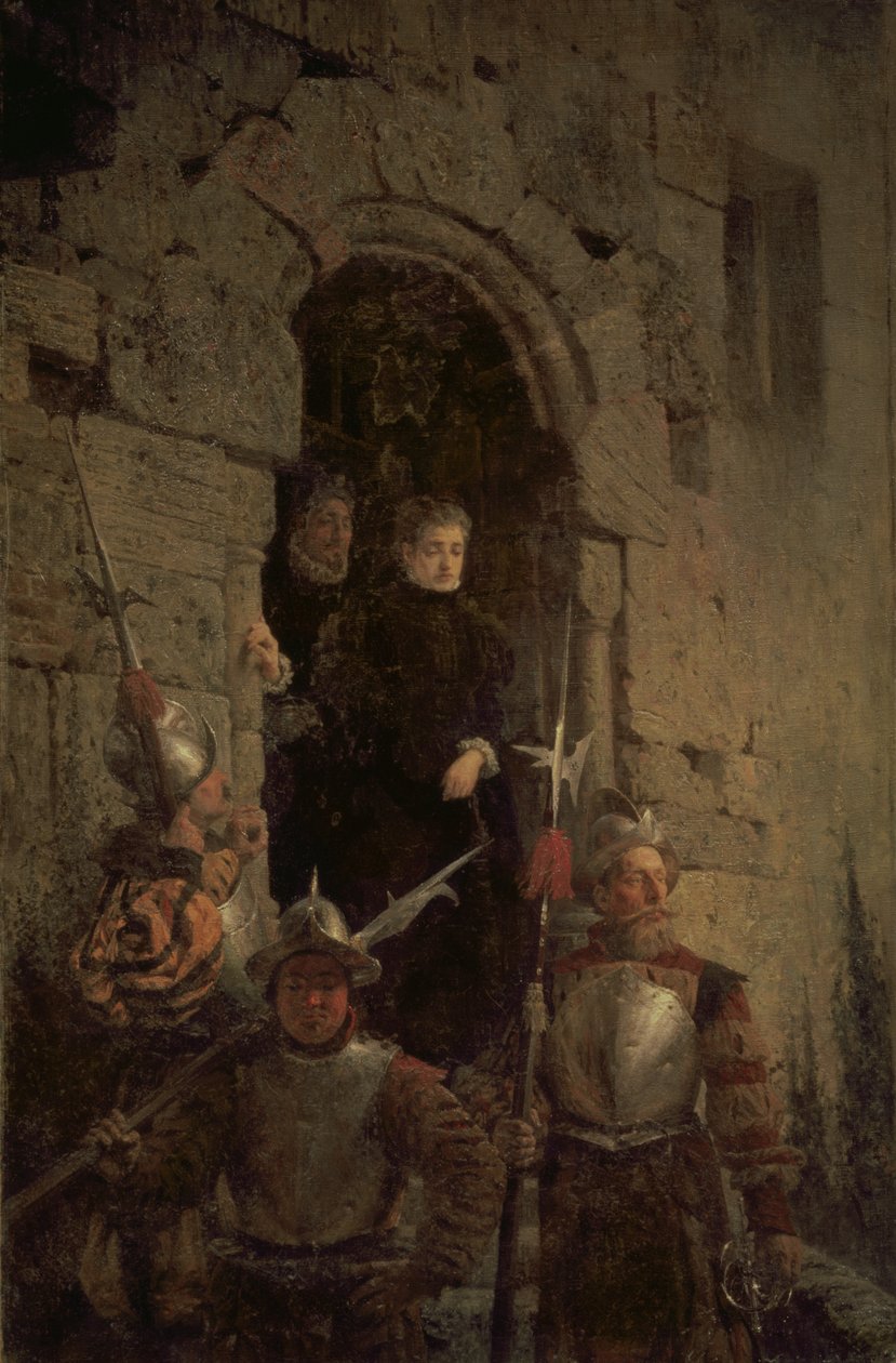 القبض على Huguenot Jacqueline de Montbel d&39;Etremont (1541-1600) 1875 بواسطة فاسيلي دميترييفيتش بولينوف