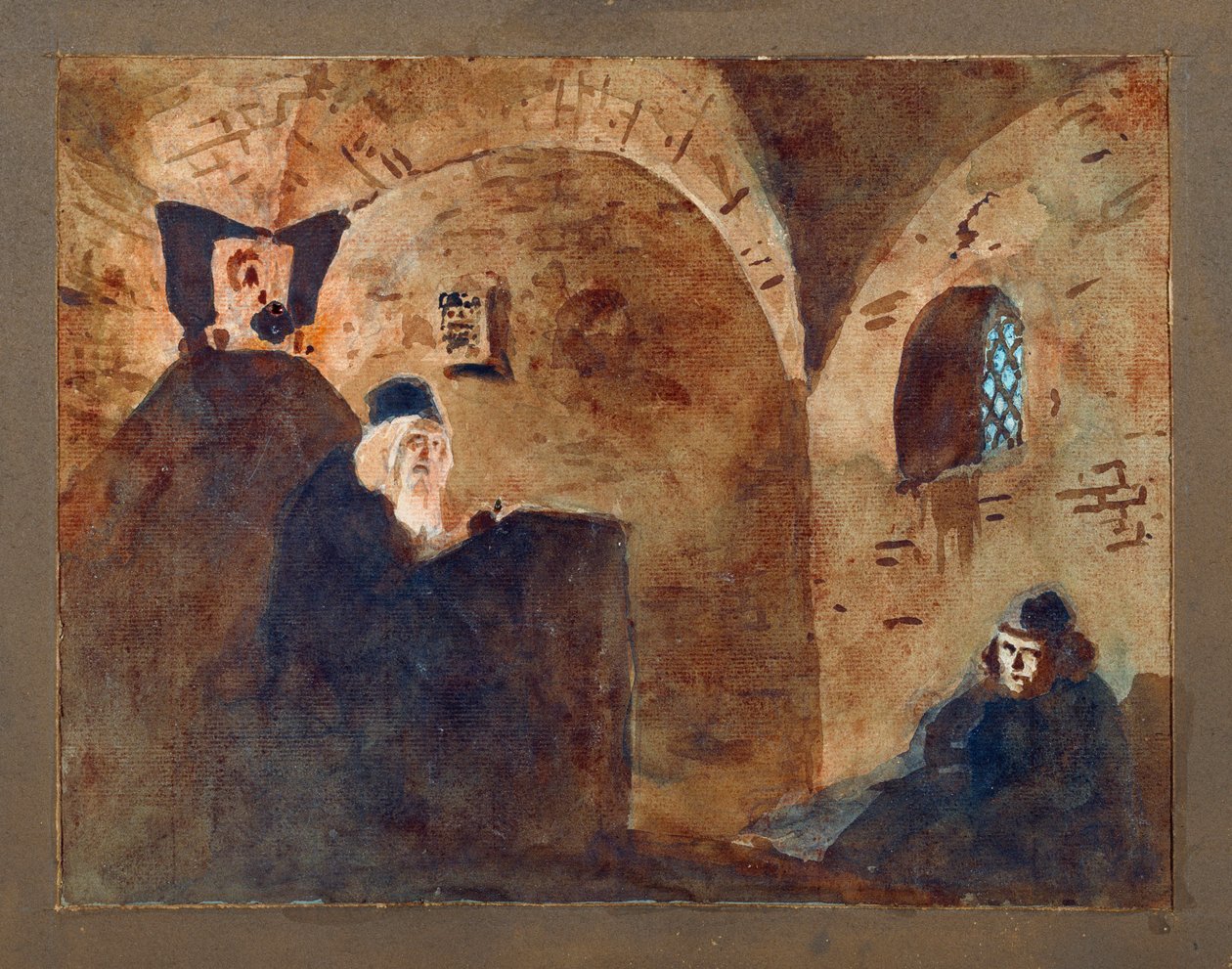 ديكور تحضيري ، غرفة مقببة ، لأوبرا "بوريس غودونوف" "لموديست موسورجسكي (موسورجسكي) (1839-1881) - تصميم مسرحي لأوبرا بوريس غودونوف لموسورجسكي - عمل فاسيلي ديميترييفيتش بولينوف (1844-1927) ، ألوان مائية وغواش على ورق مقوى بواسطة فاسيلي دميترييفيتش بولينوف
