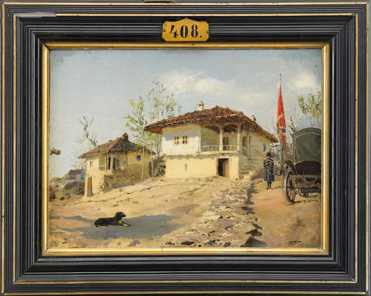 موظفو دون القوزاق في بلغاريا عام 1877 ، 1877 بواسطة فاسيلي دميترييفيتش بولينوف