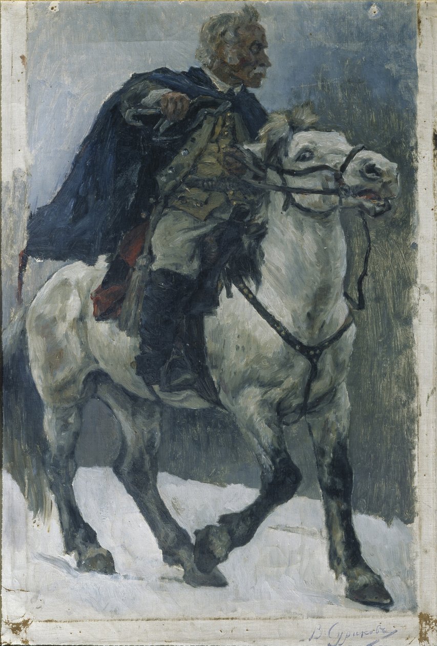 ألكسندر سوفوروف على ظهور الخيل ، 1897-1898 بواسطة فاسيليج إيفانوفيتش سوريكوف