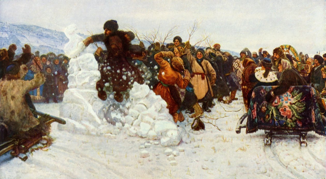 أخذ بلدة الثلج الصغير ، 1891 ، 1965. بواسطة فاسيلي سوريكوف