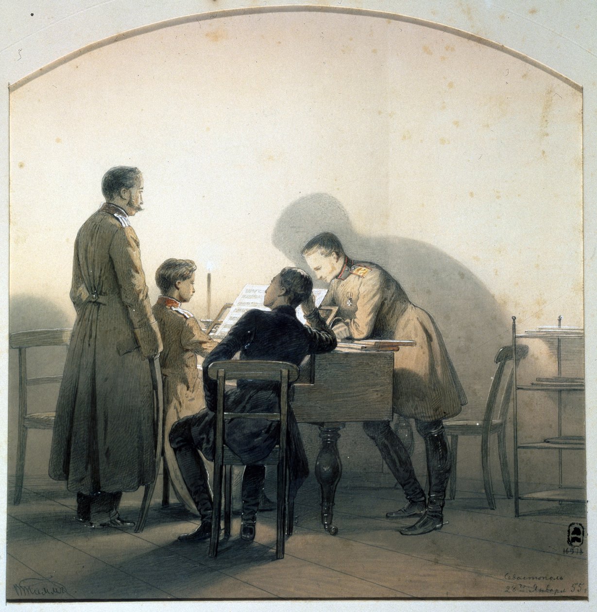 على البيانو ، 1855 بواسطة جورج فيلهلم تيم