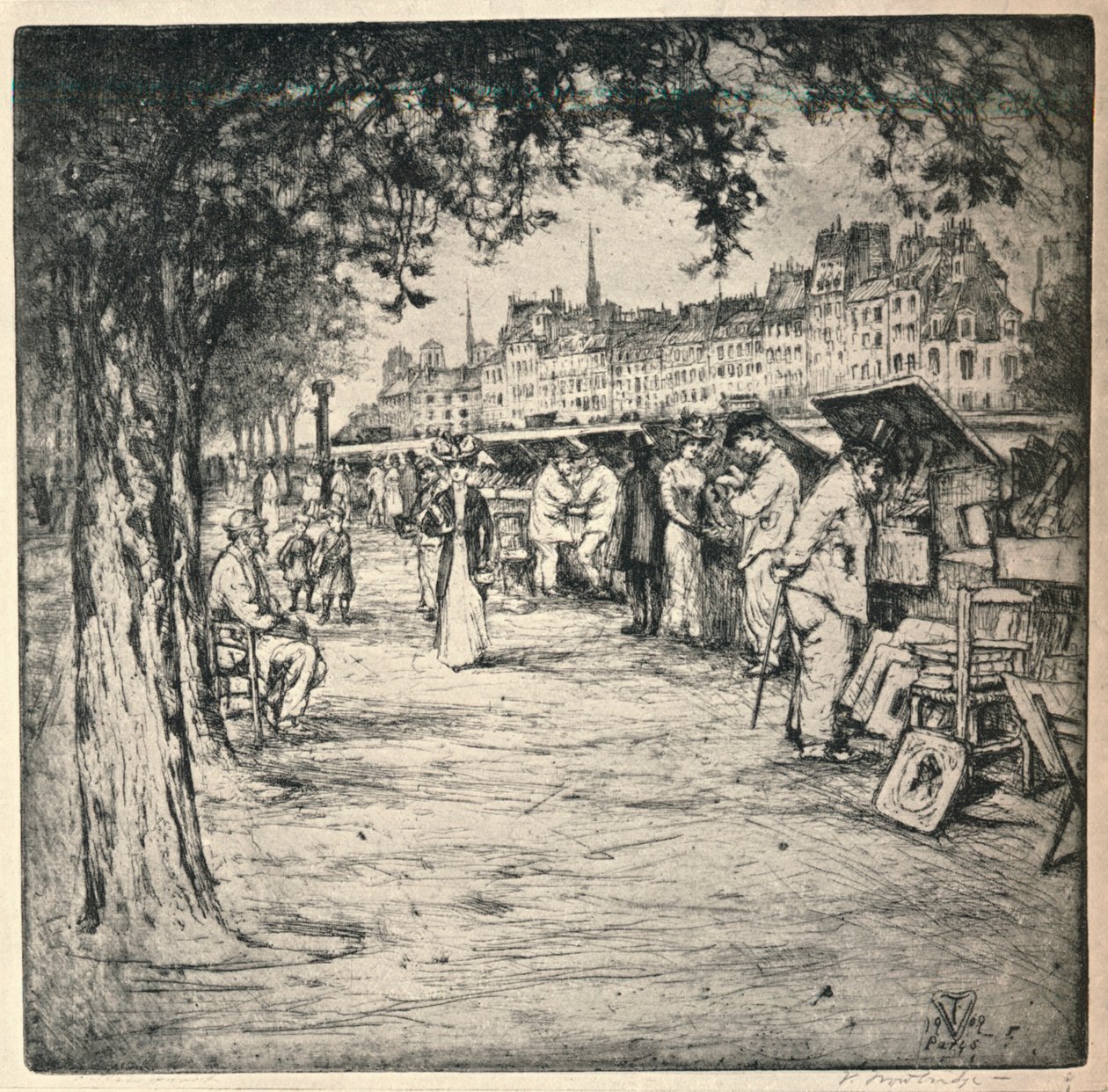 على طول الرصيف ، 1915 بواسطة فوجان تروبريدج