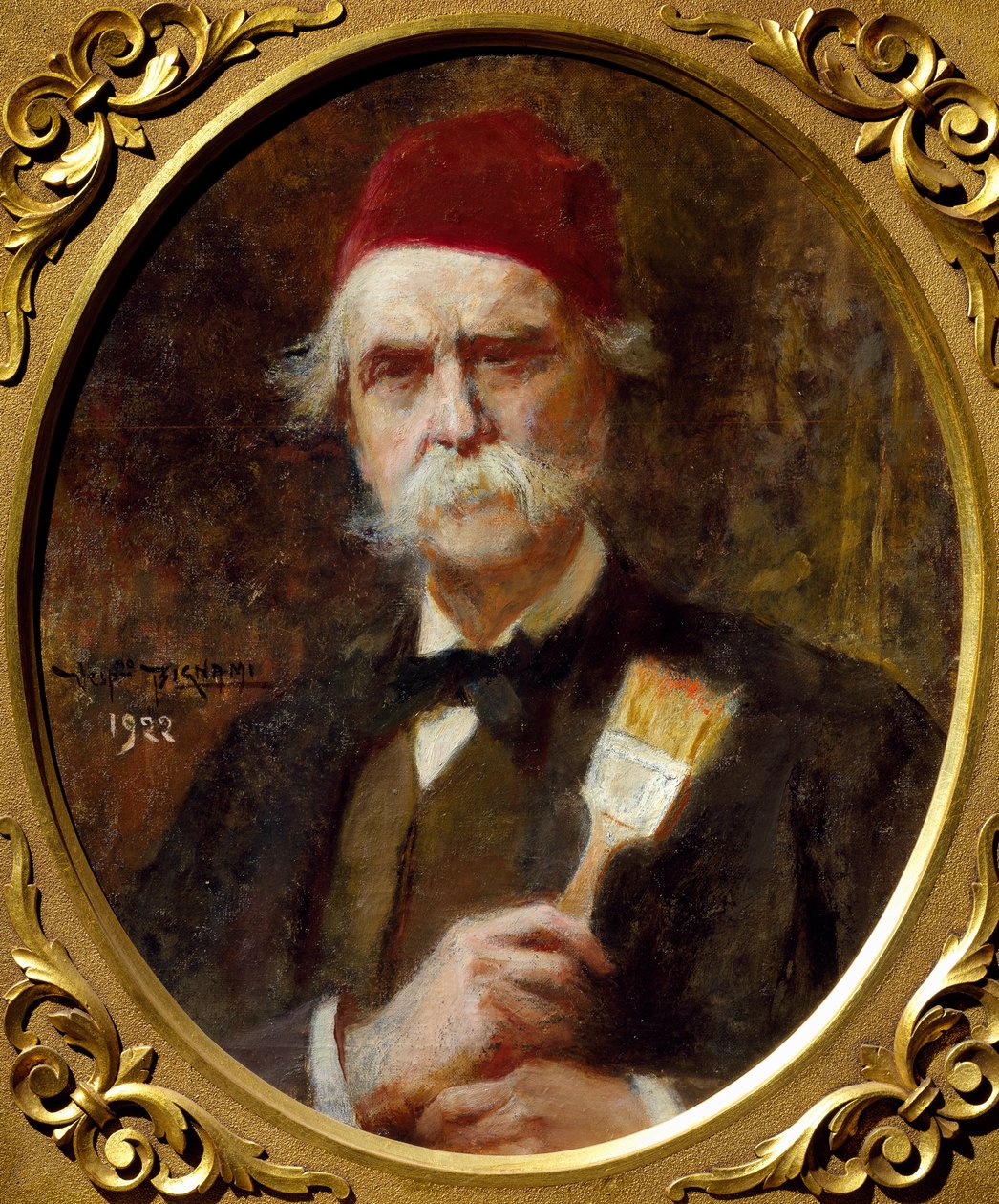 صورة شخصية لفيسباسيانو بينامي (1841-1929) ، زيت على قماش ، 55 × 62 سم بواسطة فيسباسيانو بينجامي