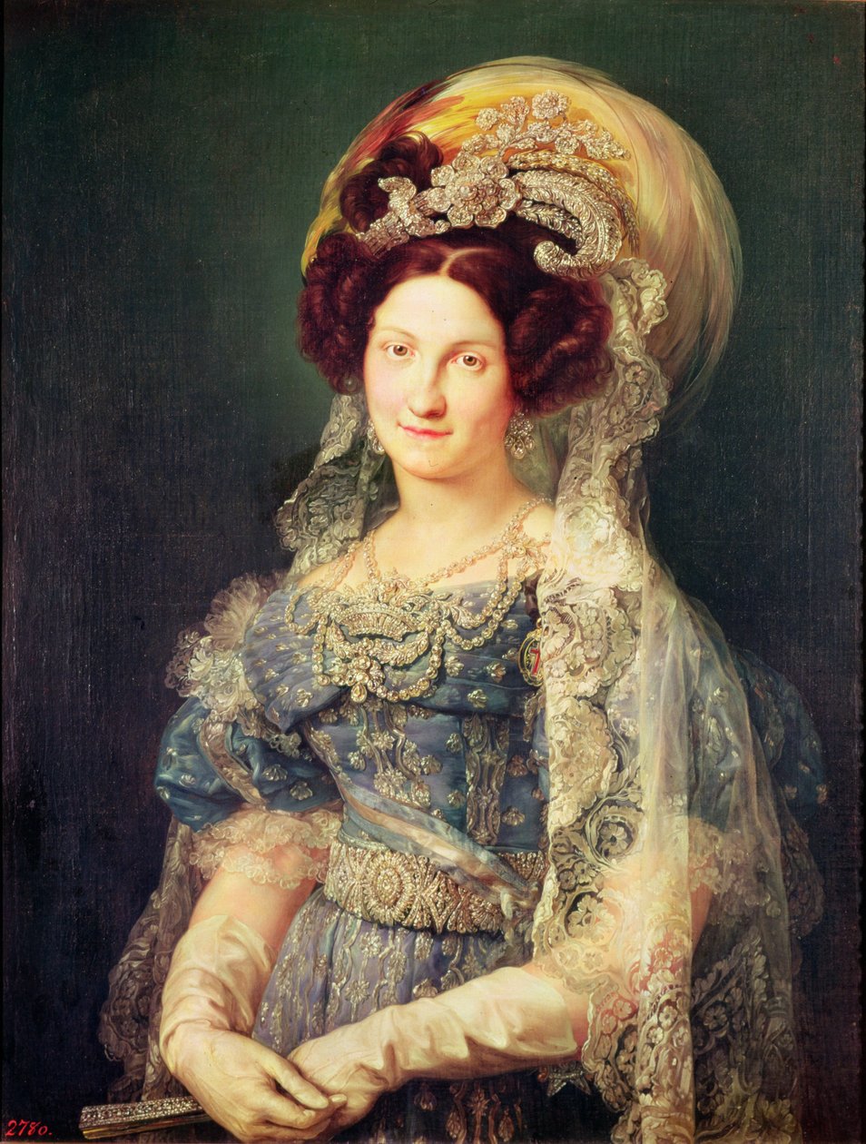 ماريا كريستينا دي بوربون صقلية (1806-1878) ملكة إسبانيا ، c.1829 بواسطة فيسنتي لوبيز إي بورتانا