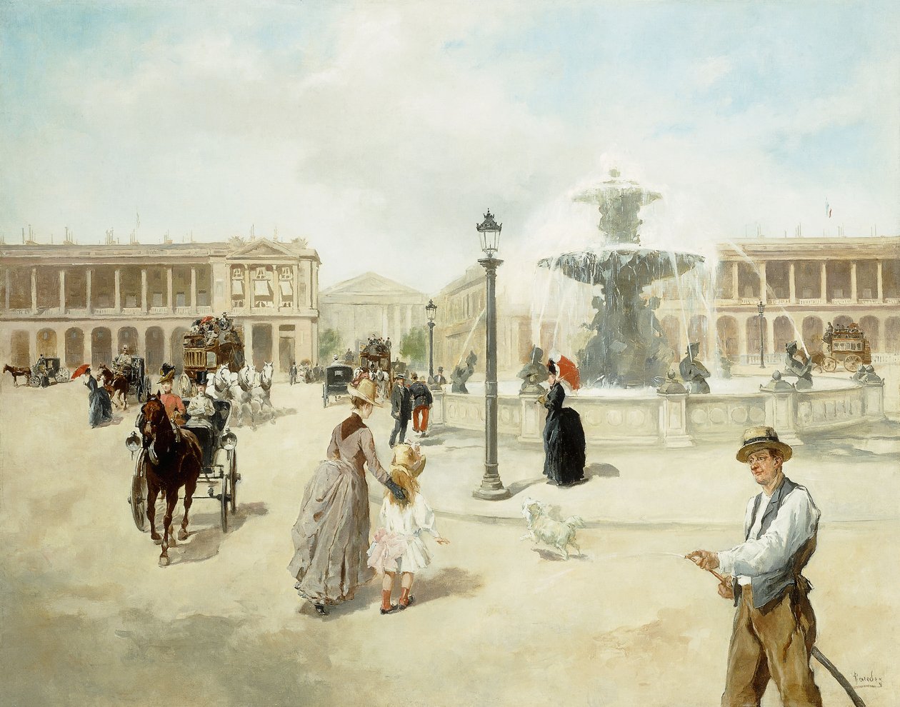 Place de la Concorde (زيت على ظهر السفينة) بواسطة فيسنتي دي باريديس