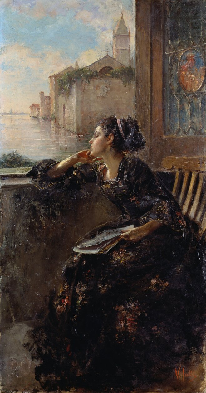 Meditation (oil on canvas) بواسطة فيتشنزو إيرولي