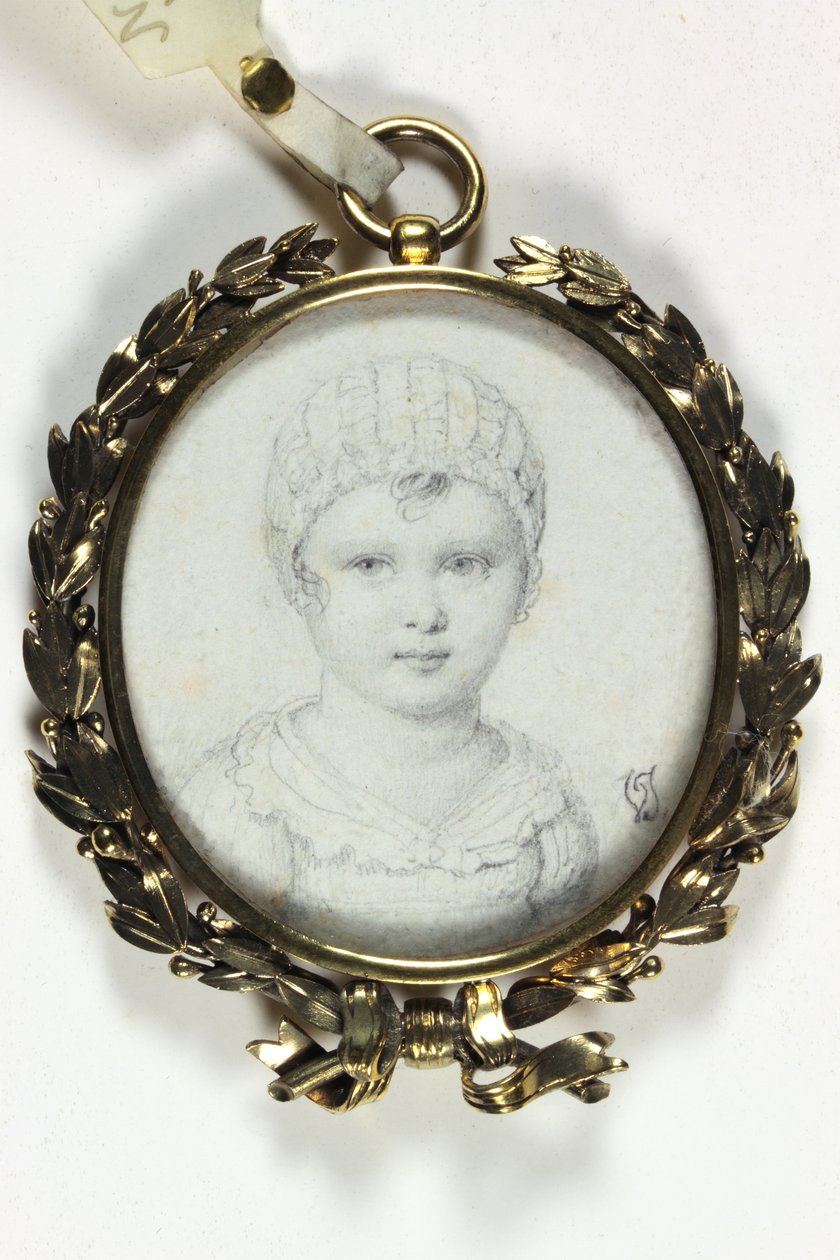 رسم لطفل صغير يُعرف تقليديًا باسم نابليون الثاني (قلم رصاص على بطاقة) بواسطة فيكتوار (Attr.to) Jaquotot