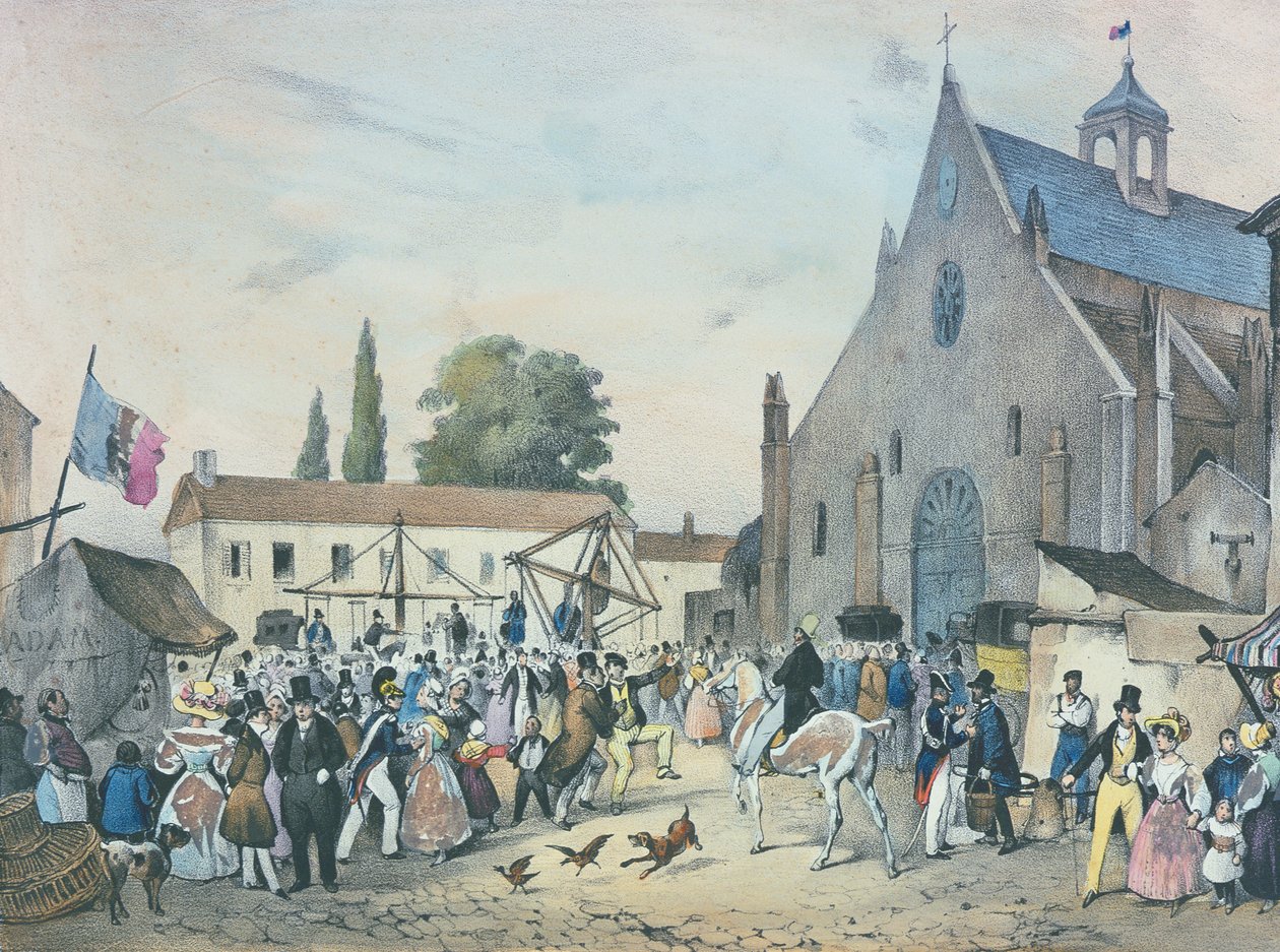 `` fetes المحلية حول باريس &39;&39; ، سلسلة ، 1830 ، The Saint Jean at Sceaux بواسطة فيكتور آدم