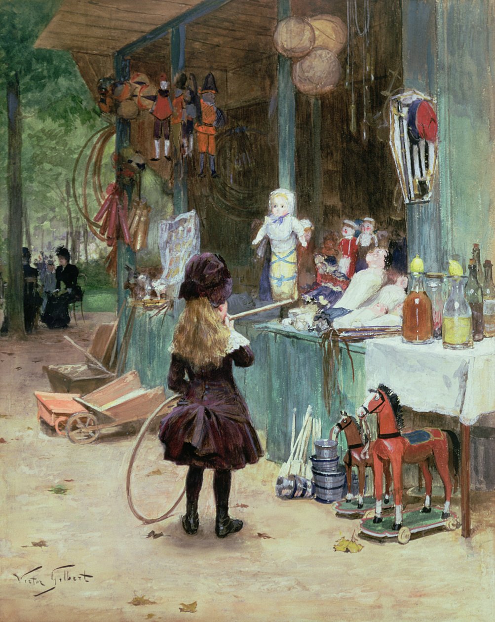 في حدائق الشانزليزيه ، c.1897 بواسطة فيكتور جابرييل جيلبرت