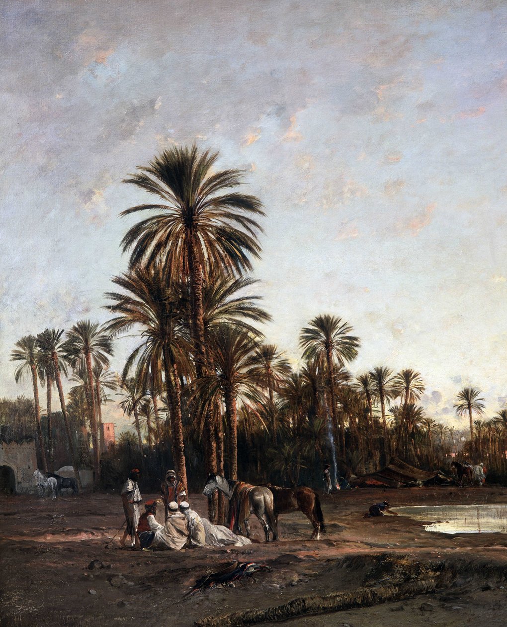 بحيرة افريقيا. 1866 (زيت على قماش) بواسطة فيكتور بيير هوجيت