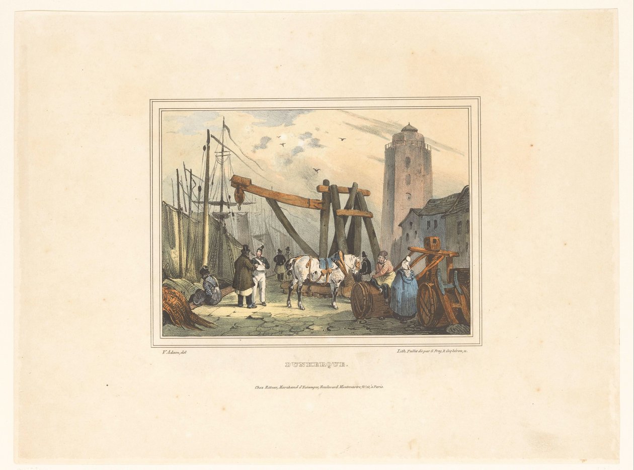 ميناء دونكيرك دونكيرك (العنوان على الكائن) أزياء سكان مدن الموانئ (عنوان السلسلة) Costumes de marins، dessinés dans les port (عنوان السلسلة) بواسطة فيكتور آدم