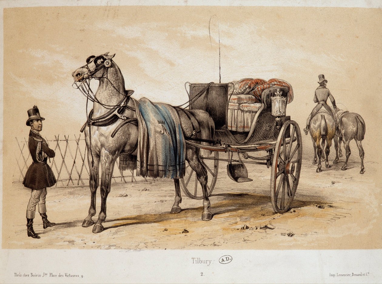 تيلبوري - الطباعة الحجرية بواسطة آدم ، كاليفورنيا. 1840 بواسطة فيكتور آدم
