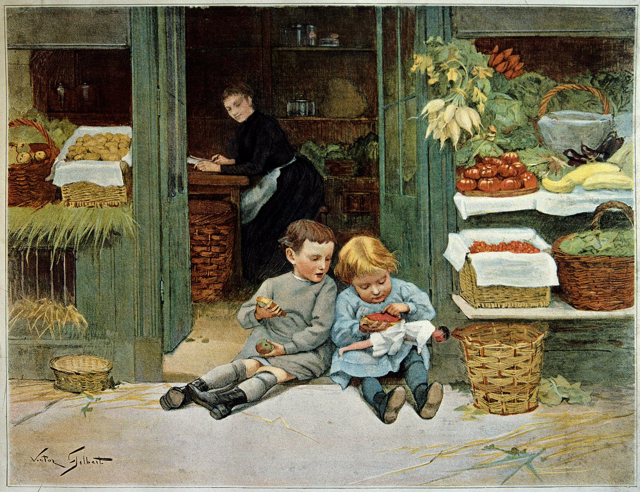 Tour him. Child eating toast in front of their mother