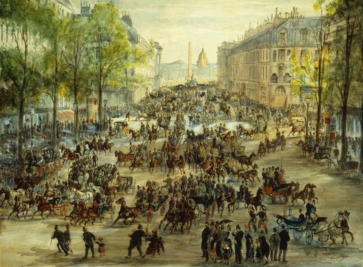 شارع مزدحم ، 1877 بواسطة فيكتور جيروز