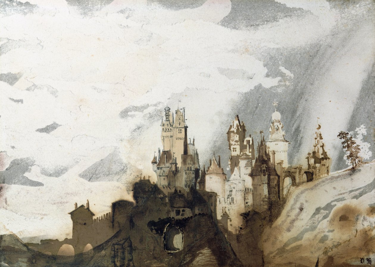 Le Gai Chateau (قلم وحبر ، غسيل ومرحاض على ورق) بواسطة فيكتور هوغو
