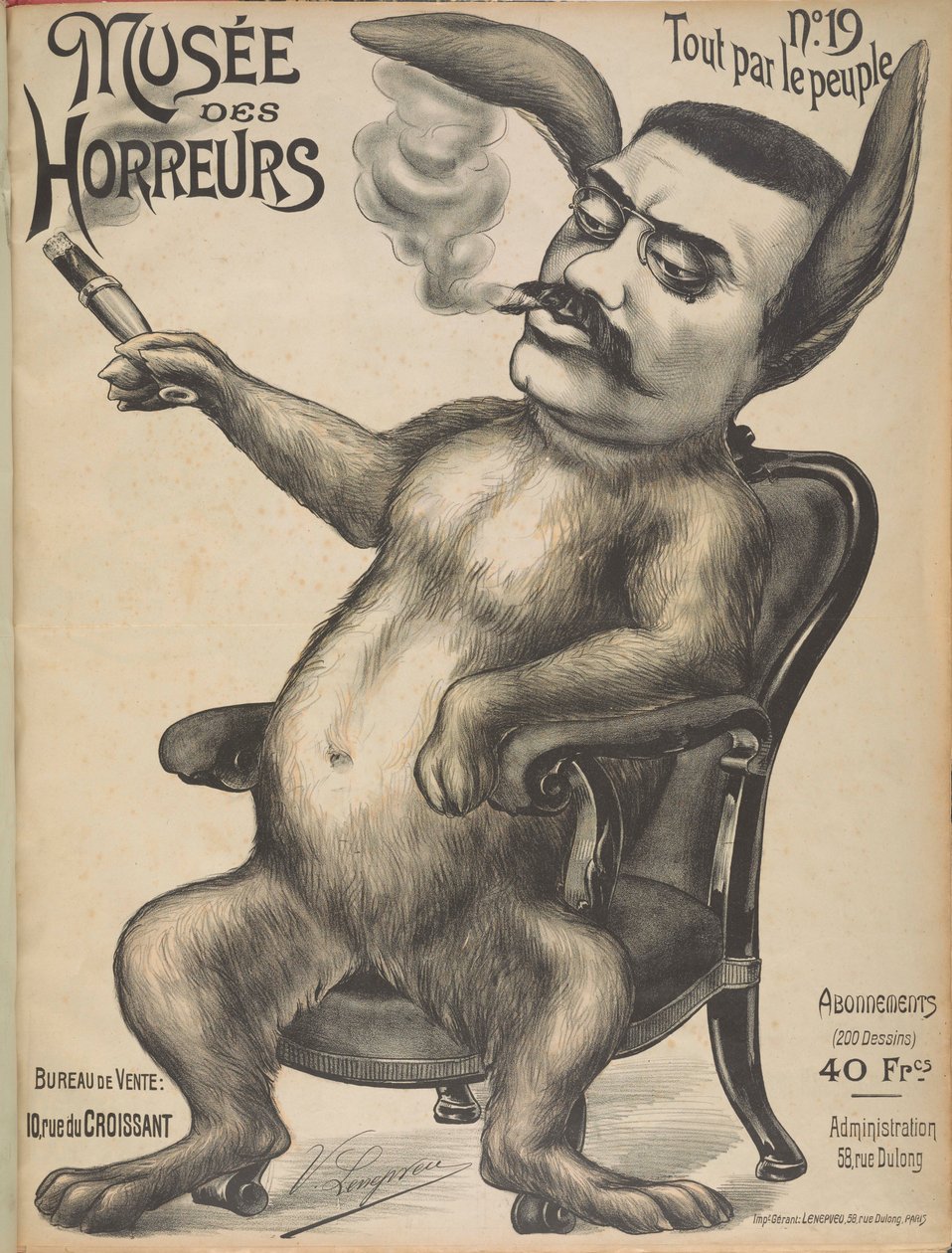 متحف الرعب معرض الرعب: الكسندر ميلران ، 1899. بواسطة فيكتور Lenepveu