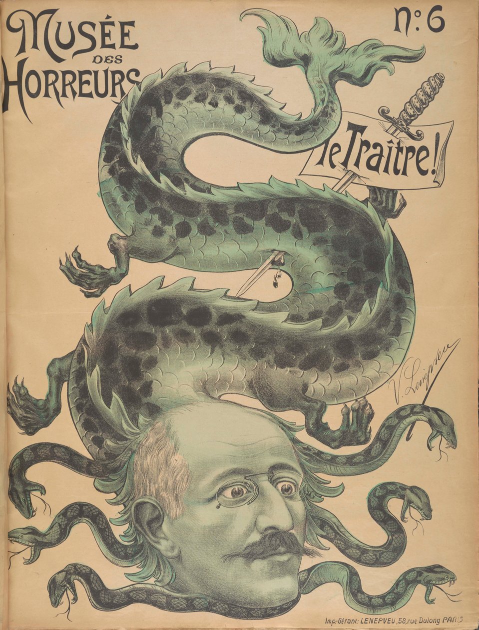 متحف الرعب معرض الرعب: ألفريد دريفوس 1899. بواسطة فيكتور Lenepveu