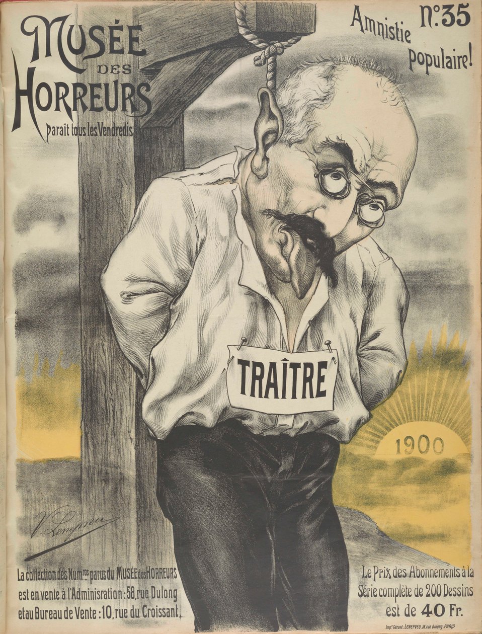 متحف الرعب معرض الرعب: ألفريد دريفوس ، 1900. بواسطة فيكتور Lenepveu