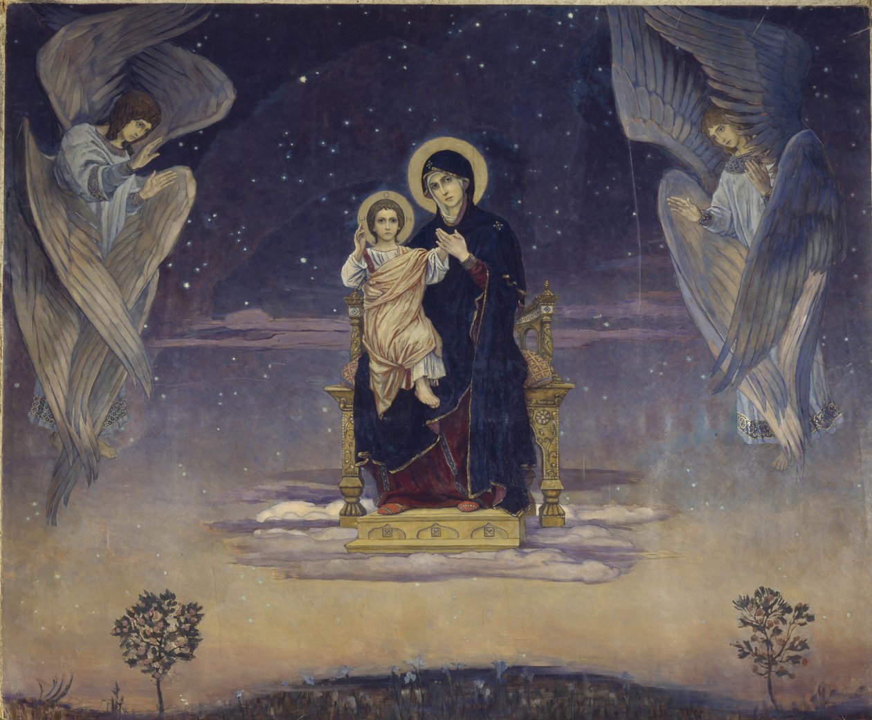 العذراء - Peinture de Viktor Mikhaylovich Vasnetsov (1848-1926) - 1901 - زيت على قماش - معرض State Tretyakov ، موسكو بواسطة فيكتور ميخائيلوفيتش فاسنيتسوف