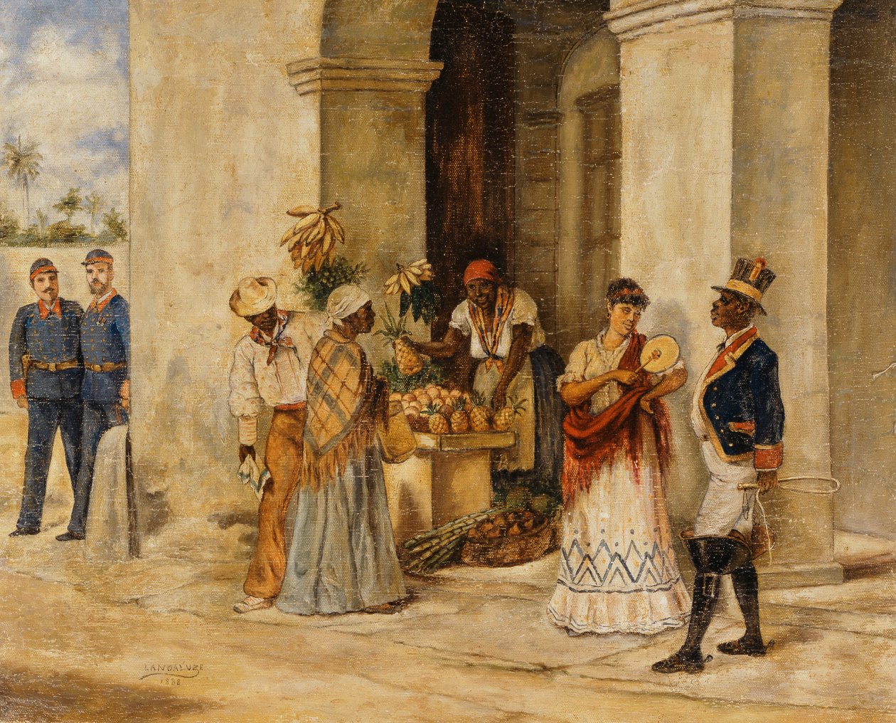 مشهد محلي ، 1888 بواسطة فيكتور باتريسيو لاندالوس