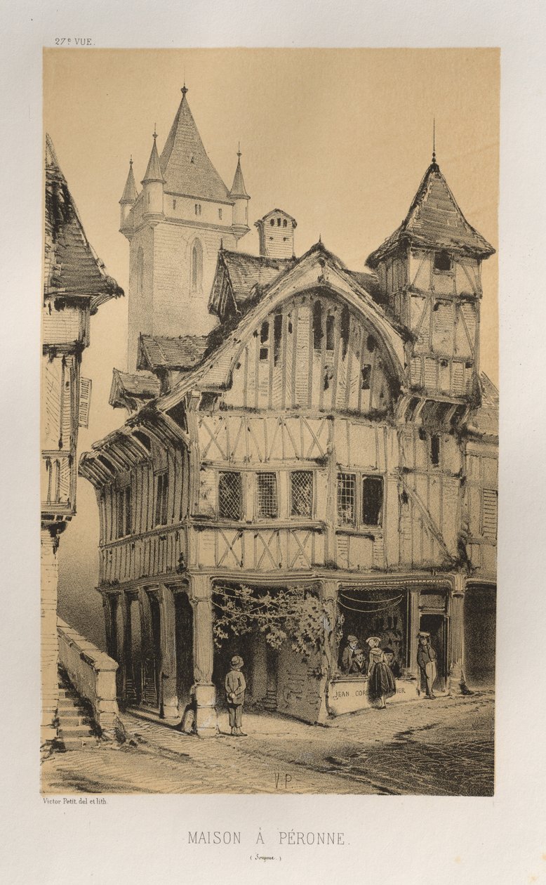 ... رر. 27 ، Maison A Peronne Somme ، تم نشره عام 1860. بواسطة فيكتور بيتي