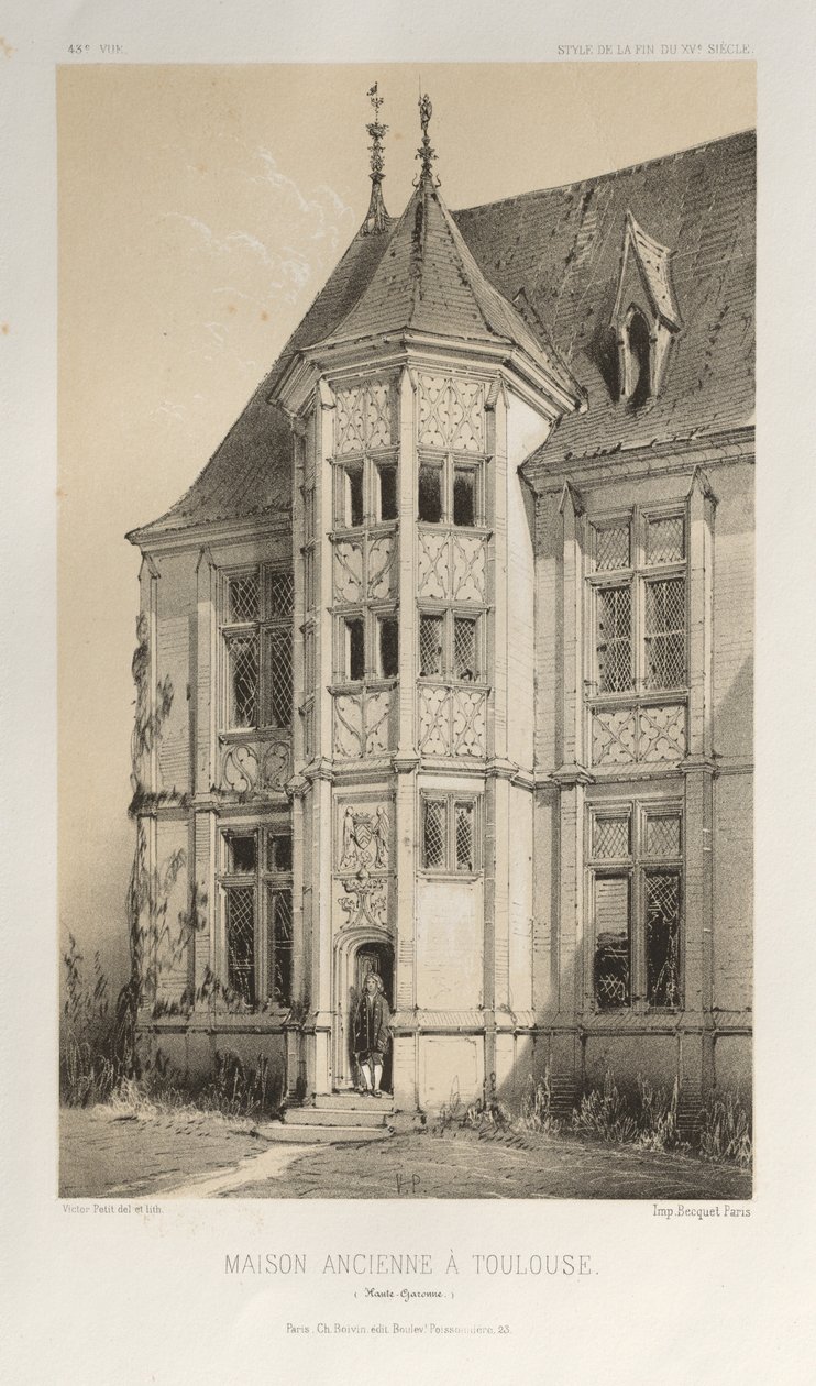 ... رر. 43 ، Old House In Toulouse Haute-Garonne ، 1860. بواسطة فيكتور بيتي