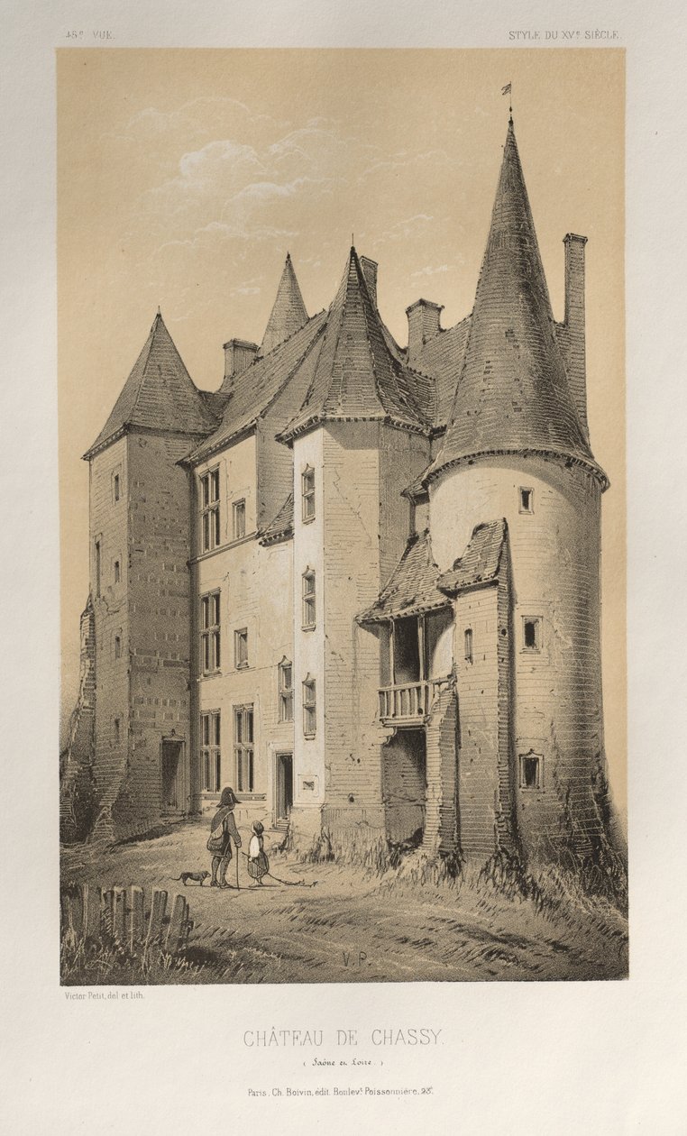 ... رر. 45 Château De Chassy Saône et Loire، 1860. بواسطة فيكتور بيتي