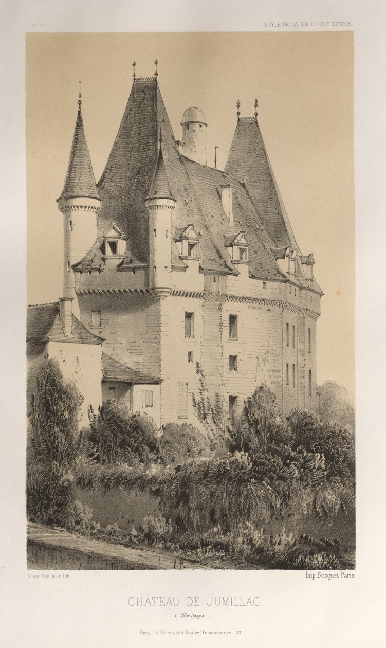 ... رر. 51 ، Château De Jumillac Dordogne ، 1860. بواسطة فيكتور بيتي