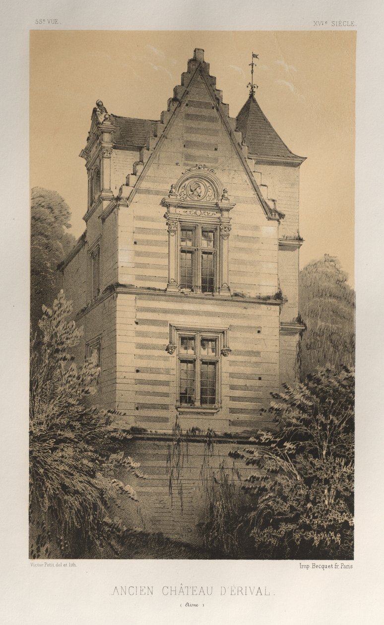 ... رر. 55 ، Ancien Château DÉrival Aisne ، 1860. بواسطة فيكتور بيتي