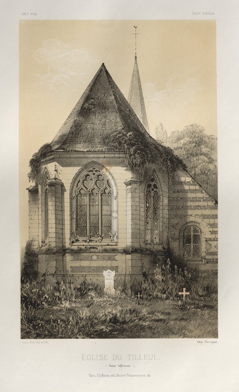 ... رر. 56 ، Eglise Du Tilleul Seine basse ، 1860. بواسطة فيكتور بيتي