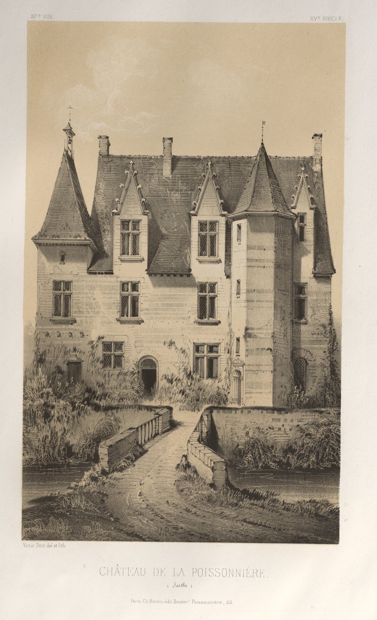 ... رر. 57 ، Château De La Poissonnière Sarthe ، 1860. بواسطة فيكتور بيتي