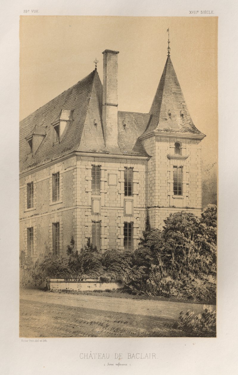 ... رر. 59 ، Château De Baclair Seine أدنى ، 1860. بواسطة فيكتور بيتي