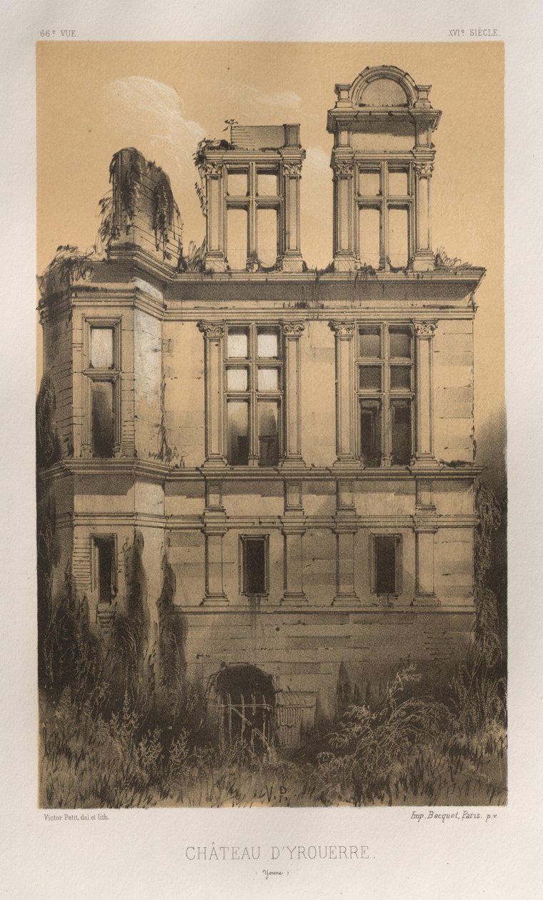 ... رر. 66 ، Château DYrouerre Yonne ، 1860. بواسطة فيكتور بيتي